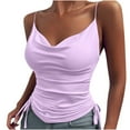 thumbnail image 1 of Timegard Camisole Tops for Women Slim Fitting Smoothing Tank Tops Drawstring Ruched Going out Tops Trendy, 1 of 5
