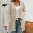 thumbnail image 1 of Timegard Cardigan for Women Fall Winter Ribbed Open Front Casual Loose Comfy Mid Long Cardigan Fashion, 1 of 4