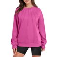 thumbnail image 1 of Timegard Crewneck Sweatshirts Women Long Sleeve Drop Shoulder Pullover Fall Casual Loose Comfy Tops, 1 of 9