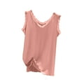 thumbnail image 1 of Timegard Cute Tops for Women Lace V Neck Tank Tops Loose Soft Loungewear Sleeveless Casual Summer Tee, 1 of 4