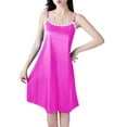 thumbnail image 1 of Timegard Dresses for Women Pajamas Lace Scoop Neck Spaghetti Strap Loose Mini Dresses Casual Sleepwear, 1 of 5