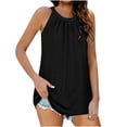 thumbnail image 1 of Timegard Eyelet Tank Top for Women Round Neck Ruched Sleeveless Comfy Casual Tee Shirts Summer, 1 of 2