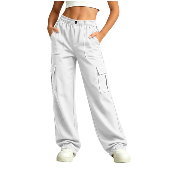 Timegard Fall Clothes for Girls Boys Lightweight Sweatpants Cargo Unisex Baggy Comfy Elastic Waist Kids Casual Pants
