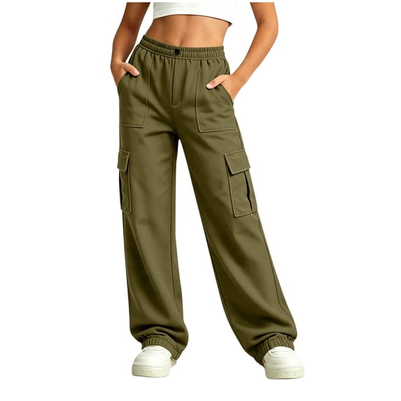 Timegard Fall Clothes for Girls Boys Lightweight Sweatpants Cargo Unisex Baggy Comfy Elastic Waist Kids Casual Pants