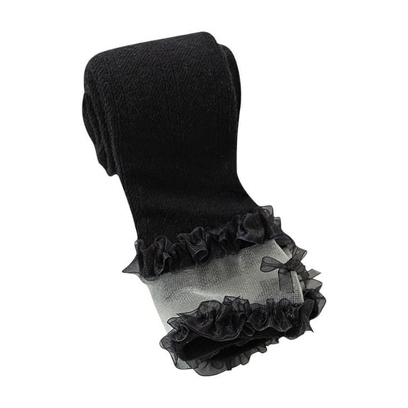 Timegard Girls Clothes Cute Comfy Mesh Leggings Breathable Bow Tie Ruffle Cotton Pants Under Dresses