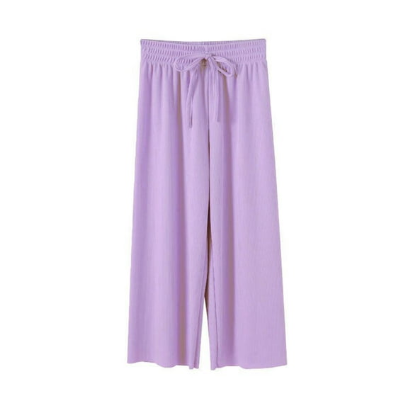 Timegard Girls Clothes Kids Straight Leg Pants Thin Summer Comfy Solid Color Casual Workout Trousers