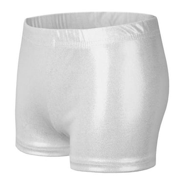 Timegard Girls Clothes Slim Fitting Gymnastics Shorts Sparkly Dance Tumbling Athletic Short Solid Color