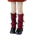 thumbnail image 1 of Timegard Girls Winter Leg Warmers Thigh High Socks Bowknot over Knee Footless Socks Knitted Long Cuffs Cute Socks, 1 of 3