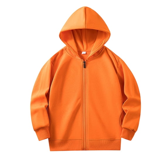 Timegard Girls Zip up Sweatshirts Boys Zipper Hoodies Unisex Long Sleeve Coat with Pockets Fall Winter Clothes