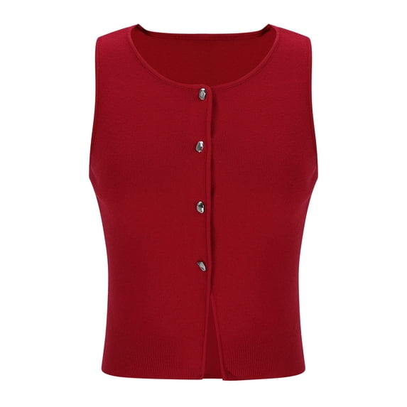 Timegard Going out Tops for Women Button down Tank Tops Round Neck Slim Fitting Casual Sleeveless Tops