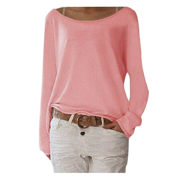 Timegard Going out Tops for Women Casual Solid Color Crewneck Short Sleeve Tee Tops Skinny Shirts Summer