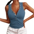 thumbnail image 1 of Timegard Going out Tops for Women Notched V Neck Sleeveless Knit Skinny Comfy Summer Casual Tank Tops, 1 of 5