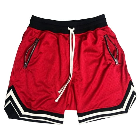 Timegard Gym Shorts Men Plus Size Drawstring Elastic Waist Color Block Casual Loose Workout Shorts