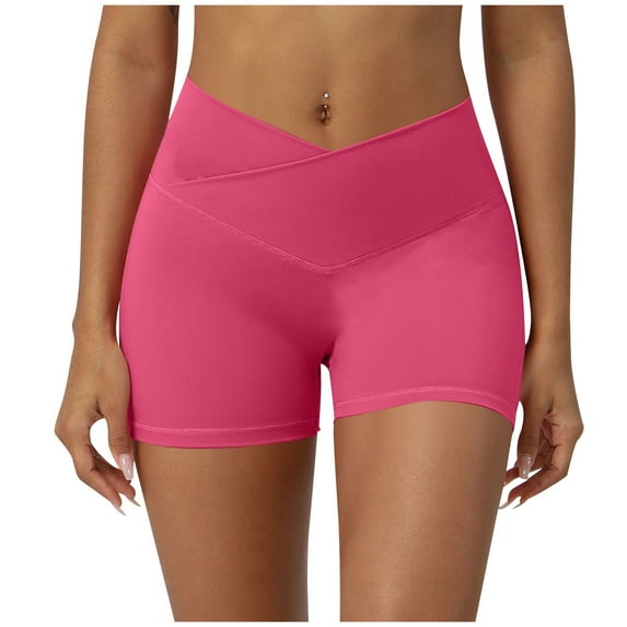 Timegard Gym Shorts Women Crisscross High Waist Butt Lifting Stretch Workout Leggings Yoga Shorts