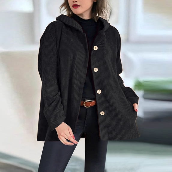 Timegard Hoodies for Women Fall Winter Button up Knit Cardigan Mid Long Casual Comfy Jackets Trendy