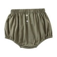 thumbnail image 1 of Timegard Infant Baby Clothes Boy Girl Toddler Elastic Waist Shorts Button Unisex Summer Loose Clothing, 1 of 3