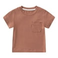 thumbnail image 1 of Timegard Infant Baby Clothes Boy Girls Short Sleeve Tee Shirts Summer Toddler Thin Tops Solid Color, 1 of 3