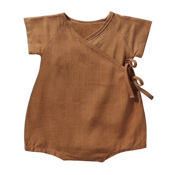 Timegard Infant Baby Clothes Summer Toddler Boy Girl Onesie Comfy Short Sleeve Unisex Outfit Clothing