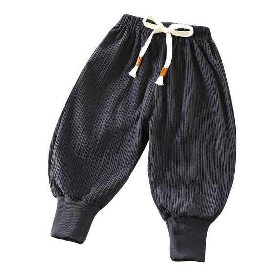 Timegard Infant Baby Clothes Toddler Unisex Baggy Comfy Trousers Vintage Drawstring Pants Fall Fashion