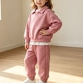 thumbnail image 1 of Timegard Infant Unisex Clothes Cotton Sets Boys Girls Casual Workout Sets Collar Pullover Joggers Toddler Loose Outfits, 1 of 7