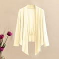 thumbnail image 1 of Timegard Jackets for Women Plus Size Loose Lightweight Cropped Open Front Mesh Irregularly Casual Jackets, 1 of 3