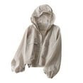 thumbnail image 1 of Timegard Jackets for Women Sun Protective Hoodies Zipper Lightweight Solid Color Casual Summer Jackets, 1 of 7