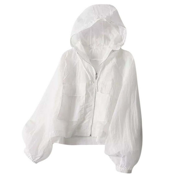 Timegard Jackets for Women Sun Protective Hoodies Zipper Lightweight Solid Color Casual Summer Jackets
