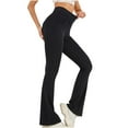thumbnail image 1 of Timegard Jean Pants for Women High Waist Bell Bottom Crisscross Stretch Denim Pants Gym Flare Leggings, 1 of 3