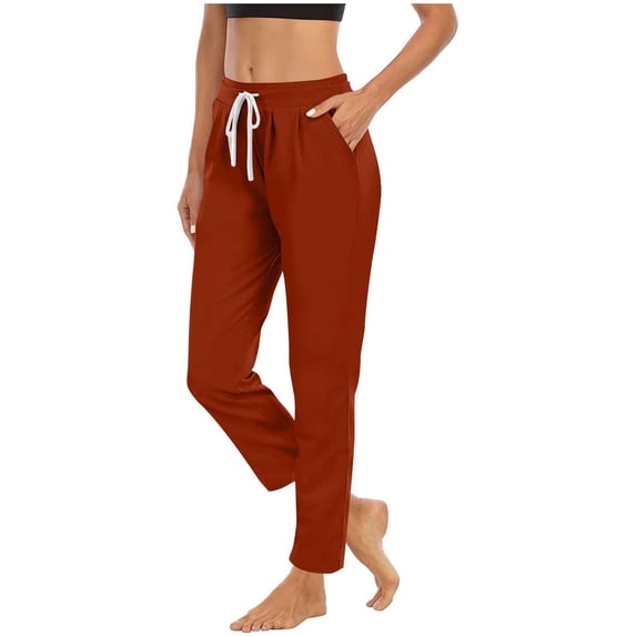 Timegard Joggers Pants for Women Elastic Waist Fitting Drawstring Sweatpants Workout Lounge Trousers
