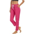 thumbnail image 1 of Timegard Joggers Pants for Women Elastic Waist Fitting Drawstring Sweatpants Workout Lounge Trousers, 1 of 9