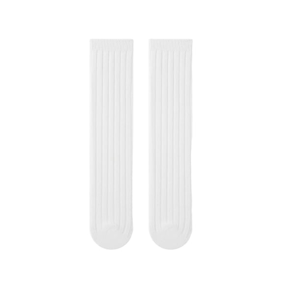 Timegard Knee High Socks for Girls Knit Seamless Cotton Long Uniform Socks Seamless Soft Stretchy Kids Socks