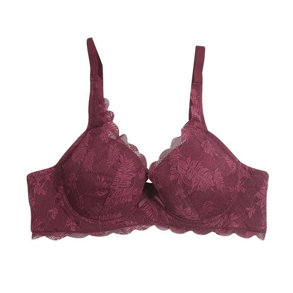 Timegard Lace Bras for Women Full Support Wirefree Breathable Push up Bras Comfort Daily Thin Bras