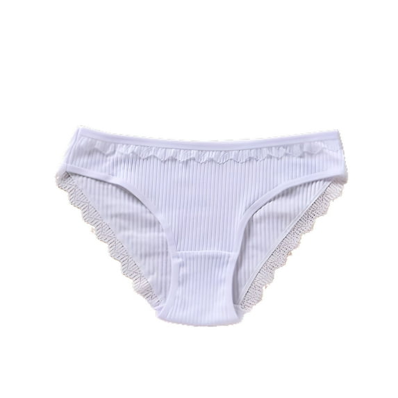 Timegard Lace Underwear for Women Low Waist Breathable Briefs Solid Color Comfort No Show Daily Panties