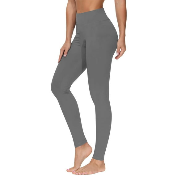 Timegard Leggings for Women High Waist Stretch Slim Workout Yoga Pants Casual Solid Color Comfy Trousers