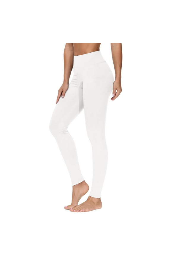 Leggings for Women High Waist Stretch Slim Workout Yoga Pants Casual Solid Color Comfy Trousers