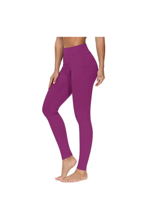Leggings for Women High Waist Stretch Slim Workout Yoga Pants Casual Solid Color Comfy Trousers