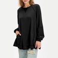 thumbnail image 1 of Timegard Lightweight Sweatshirts for Women Crewneck Loose Long Sleeve Tops Pullover Fall Solid Color, 1 of 7