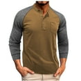 thumbnail image 1 of Timegard Long Sleeve Shirts for Men Collared Button V Neck Drop Shoulder Golf Shirts Fall Casual Loose Fitting Muscle Tee(Green,XL), 1 of 5