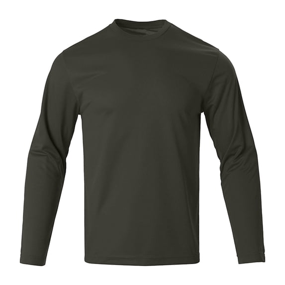Timegard Long Sleeve Shirts for Men Crewneck Athletic Breathable Casual Tee Shirts for Fishing Workout Gym