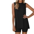 thumbnail image 1 of Timegard Lounge Sets for Women 2 Piece Summer Casual Comfy Crewneck Tank Tops Slim Shorts Outfits, 1 of 8