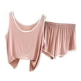 thumbnail image 1 of Timegard Lounge Sets for Women Scoop Neck Tank Top Elastic Waist Shorts Loose Soft Outfits Pajamas, 1 of 3