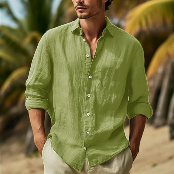 Timegard Mens Shirts Drop Shoulder Long Sleeve Button down Loose Lightweight Shirts Casual Spring Tops