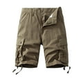 thumbnail image 1 of Timegard Mens Shorts Button Fitting Casual Knee Length Cargo Shorts Drawstring Classic Short with Multi Pockets, 1 of 3