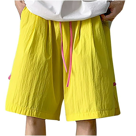 Timegard Mens Shorts Plus Size Casual Loose Lightweight Wide Leg Elastic Waist Shorts Summer Fashion