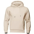 thumbnail image 1 of Timegard Mens Sweatshirts Hoodies Drawstring Long Sleeve Pullover Fall Winter Casual Loose Solid Color Workout Tops(Khaki,XXXL), 1 of 6