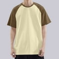 thumbnail image 1 of Timegard Mens T Shirts Summer Drop Shoulder Short Sleeve Casual Tops Crewneck Color Block Tee Shirts, 1 of 9