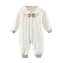 Timegard Newborn Baby Clothing Infant Bow Tie Cute Onesie Clothes Toddler Boy Girl Cotton Sleep Sets