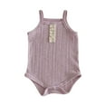 thumbnail image 1 of Timegard Newborn Baby Girl Clothes Toddler Onesie Lace Button Comfy Sleeveless Rompers Infant Summer, 1 of 4