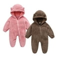 thumbnail image 1 of Timegard Newborn Onesie 2pc Baby Boys Girls Clothes Toddler Fleece Zip up Cute Hoodies Footies Rompers, 1 of 7