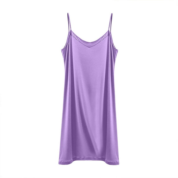 Timegard Nightgown for Women Summer Causal Loose Comfy Tank Dresses Sleeveless Solid Color Sleepwear
